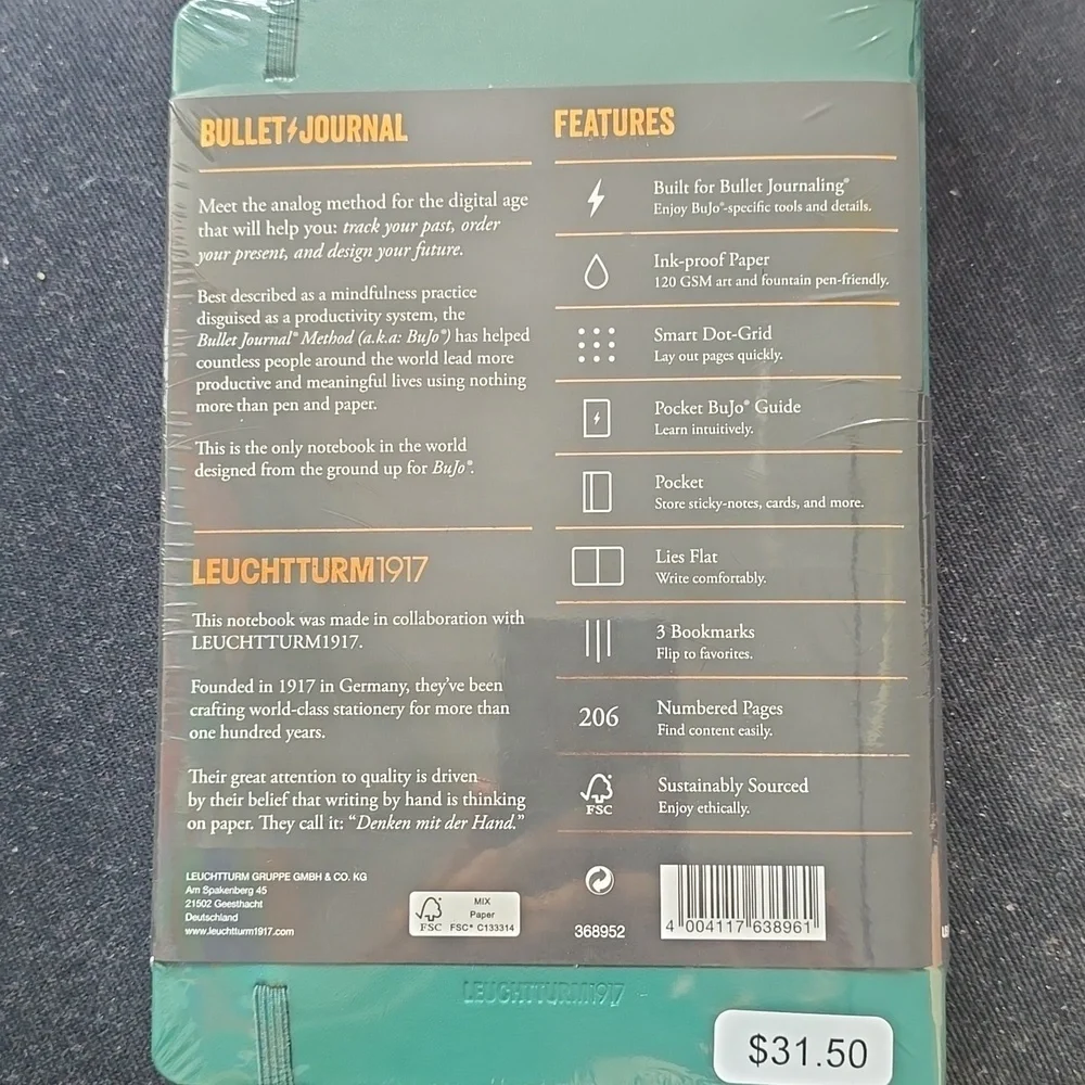 ❤️BUY 5 GET 3 FREE Bullet Journal Edition 2,Color: Green23